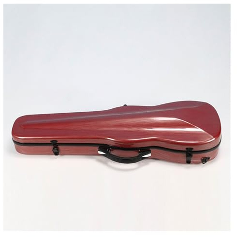 Geigenkoffer Aus Kohlefaser Ultraleichter Rucksack Geigenkoffer Mit Einzel- Und Doppelschultergurt Instrumentenkoffer für Violine(Red,1/2)