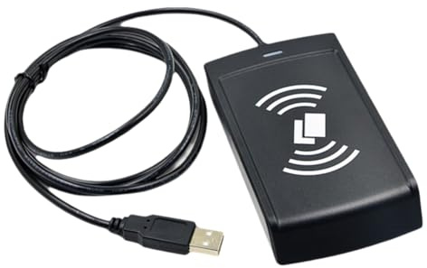 Bnnlqpsttg Lector de Tarjetas USB RFID IC con Soporte Lector de Tarjetas NFC USB HID para y Linux