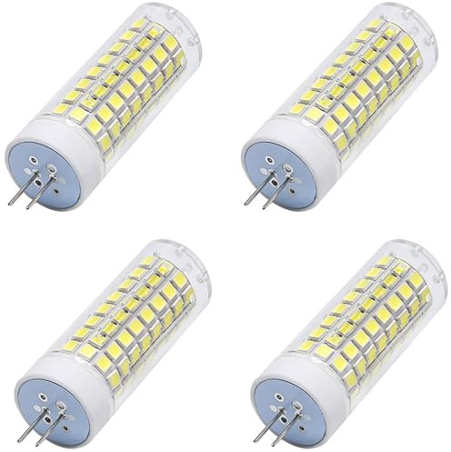 Lampadina G4 LED 220-240V AC 10W Equivalente A Lampadina Alogena 100W, T3 JC Tipo Bi-Pin Base, 1000 Lm, Confezione 4 per Illuminazione Domestica(Bianco Freddo)