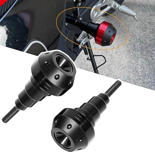 KABUTM Sturzpads Motorrad für Honda CBR500R CBR 500r, Motorrad Anti-Fallen Ball, Rahmen Sliders Crash Fallen Protektoren, Motor Schutz Stick, Protector Stange Zubehör,A Black
