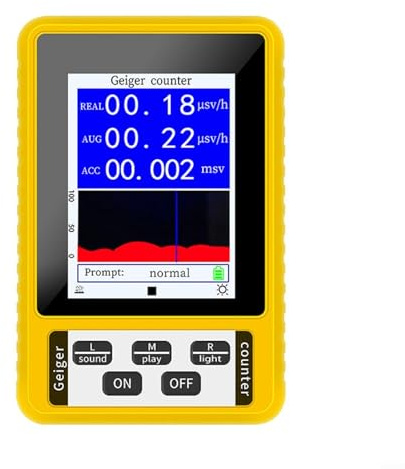 For Geiger Counter XR3 BR-9C Portable Nuclear Radiation Detector with Screen, Rechargeable Dosimeter for Beta Gamma X-ray Detection