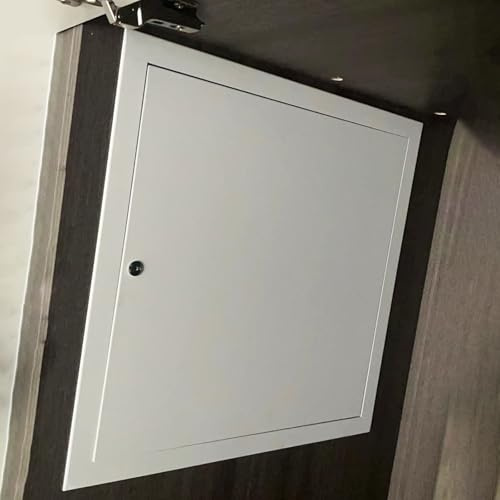 Pannello di Accesso in Metallo con Serratura per cartongesso, Piastra di Copertura Bianca per Foro a Muro per Porta di Accesso Doccia a soffitto (900x900 mm (35,4x35,4 Pollici))