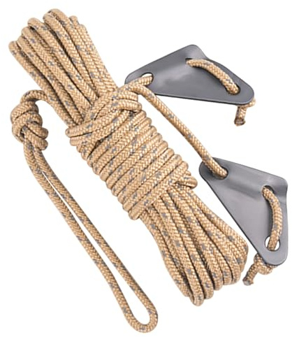 Ahuuen Cuerda para Toldo - 10 Metros Cuerda Reflectante Gruesa para Camping - Ajustable Resistente Al Accesorios De Camping Multiusos para Viaje Y Actividades Exteriores Hombres Mujeres