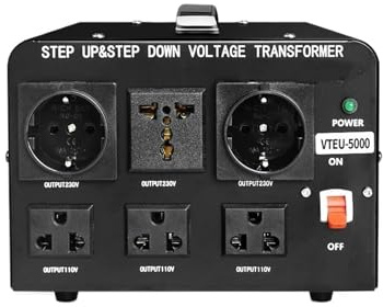 Inversor Transformador De Voltaje De 3000 W, CA 110 V, CA 220 V, Bidireccional, Convertidor Elevador/Reductor De Voltaje, Enchufe UE/EE. UU.(5000W EU UK Plug)