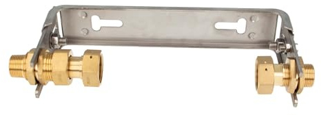 JS Wasserzähler-Bügel 1 x 1 Zoll, für Hauswasserzähler mit Baulänge 260 mm, verstellbar, Edelstahl