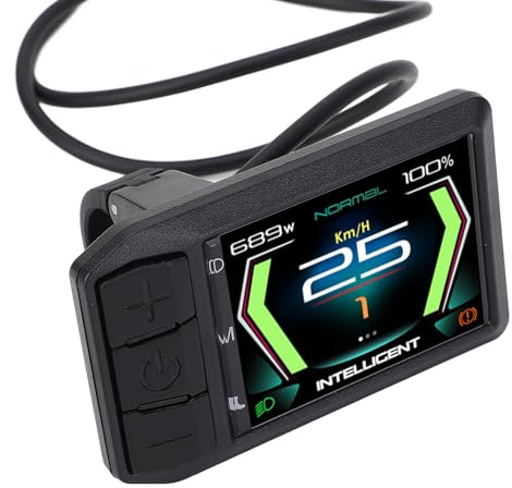 SUNGOOYUE Écran 600C pour Vélo électrique, Vitesse Illimitée, écran Couleur et Protocole Can pour Moteurs Mid Drive M500 M620, Panneau 2,4 Pouces 48 V 60 V, Conception Compacte étanche IP65,