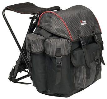 Abu Garcia Large Pêche Sac à Dos avec Chaise intégrée - Usage intensif, Water-Repellent Backpack for Pêcheurs, la pêche à la Carpe, la pêche en mer, Le Camping et Les Aventures en Plein air