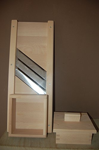 Krauthobel mit 3 Edelstahlmesser + Fingerschutz superscharf 60 x 24cm Gemüsehobel Sauerkraut selber machen gesunde Ernährung Rezepte