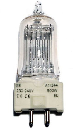 LAMP, A1/244 230V 500W GY9.5 39644 By GE