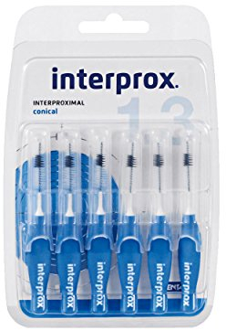Interprox Cepillos interdentales azul cónico 3 x 6 piezas