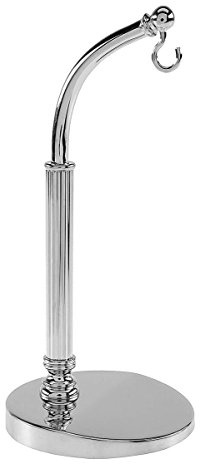 Hermann Jäckle S5 Taschenuhrständer Verchromt für 1 Taschenuhr | Verchromter Uhrenständer für 1 Taschenuhr mit schwerem Standfuß zur sicheren Präsentation und Aufbewahrung