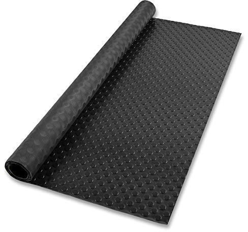 Tapis de protection en caoutchouc, à picots, inodore, 120 x 400 cm, noir