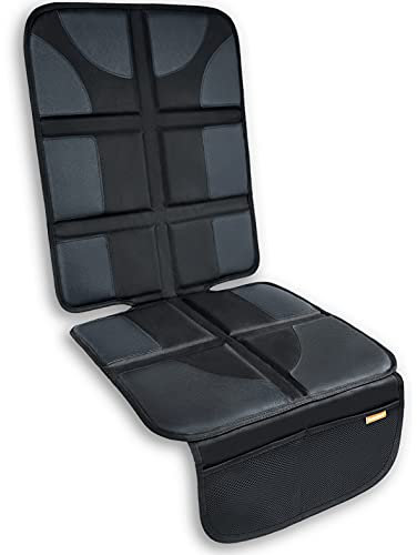 Huckaboo Car Seat Protector for Child Seats, Padded Child Car Seat Protectors, Black