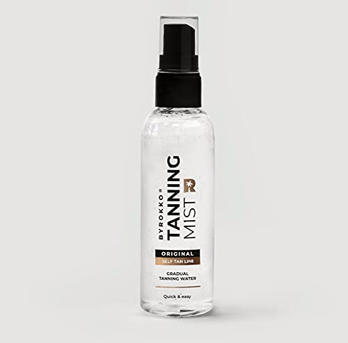 Byrokko - Autoabbronzante Tanning Mist, 100 ml, acqua autoabbronzante per un’abbronzatura dall’aspetto naturale e duratura, marrone scintillante