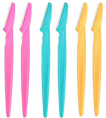 6 Pcs Eyebrow Razors Multipurpose Fine Hair Remover Precisely Eyebrow Trimmer Portable Facial Hair Sharp Removers