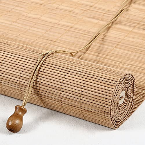 XIAODANHUA Store à Rouleau en Bambou Décoratifs Store Enrouleur en Bambou Rétro Naturel Rideau de Confidentialité Filtrant la Lumière Stores en Bois, pour Chambre Salon Cuisine (50×100cm)