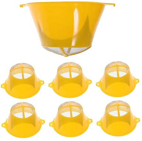 BESTonZON 10pcs Reusable Fine Mesh Paint Strainer Filter Funnel for Oil Paints Cooking Gardening Size s
