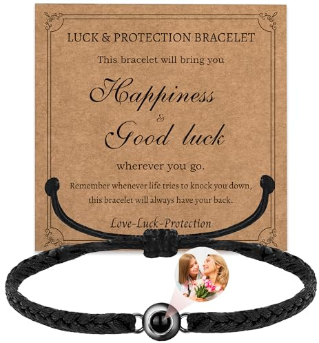 Easycosy Personalisiertes Projektions Armband mit Foto und Bild im Stein
