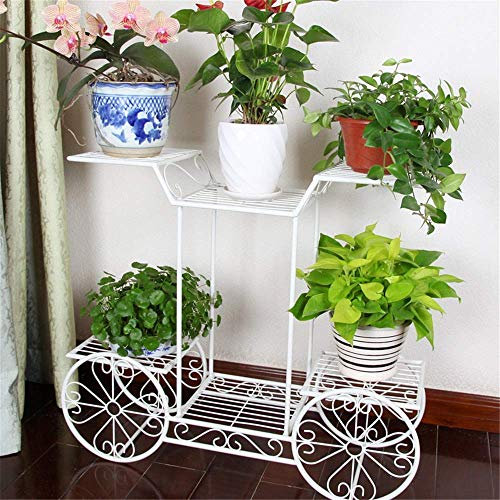 CYYHGD Blumenständer Pflanzenständer aus Metall Gartenwagen für den Außenbereich mit 6 Ebenen Pflanzenständer aus Schmiedeeisen Display Regal Dekoration für Innenräume Gi