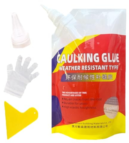 Slab Concrete Crack Waterproof Repair Sealant, Magic Caulking Glue Weather Resistant Type, Caulking Glue for Concrete Crack & Cement Crack Filler, Quick-Drying Sealing Adhesive (1pcs)