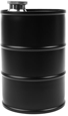 NUZAMAS Bouteilles de vin en acier inoxydable 304 750 ml - Bouteille d'eau anti-fuite portable - Fût d'huile en métal - Bouteille portable pour les voyages en plein air, le camping, les bars, noir