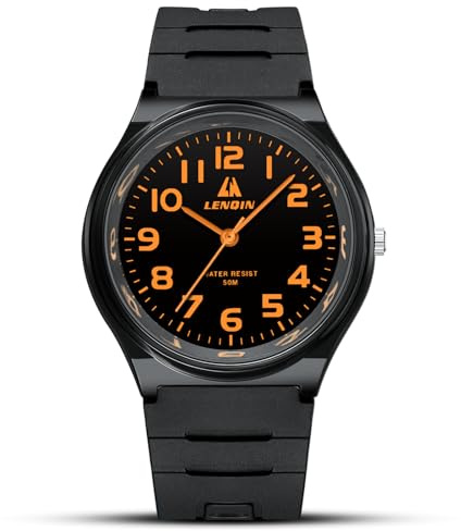 LN LENQIN Orologio Uomo Analogico Quarzo Silicone Impermeabile Unisex | Orologio da uomo analogico al quarzo, cinturino in silicone, impermeabile, design casual sportivo, unisex