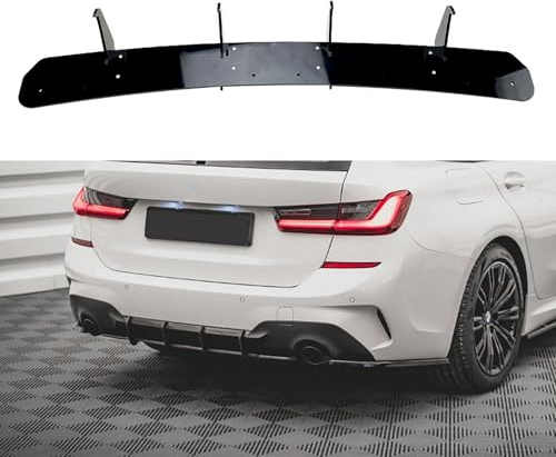 ZRBQBBH Auto Heckstoßstange Diffusor Spoilers, Kompatibel mit BMW 3 Series G20 M Sport 2019-2022, Heckdiffusor Stoßstange Splitter Unterlippe Body-Kit Zubehör,A Black