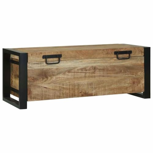 vidaXL Coffres de Rangement 80 x 30 x 30 cm Bois de manguier Massif, Solution de Rangement pour Chambre, Coffre rectangulaire, Organisateur de Meubles Modernes, tiroirs internes, unité Gain de Place