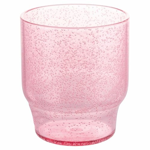 Villa d'Este Home Tivoli 1996 Lot de 6 verres à eau 325 ml bulles roses en plastique MS Call me Cherry Unique