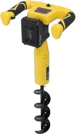 Tarière électrique, tarière motorisée, tarière électrique Robuste et Stable sans Fil, Outil de creusement de tarière électrique Robuste à Grande Vitesse pour Creuser des Trous de Poteau