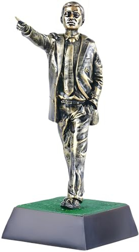 Huadafun Trofeo Miglior Allenatore di Calcio Mourinho Statuetta – Coppa in Resina per Maestri Tattici e Leader di Squadra, Regalo Personalizzato per Fan del Calcio