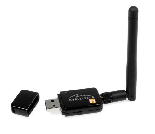 Media--TECH WLAN USB-adapter antenn med USB-port trådlöst universellt nätverkskort IEEE 802.11n extern antenn liten