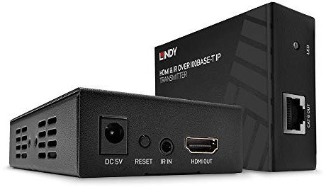 Lindy 38126 extensor audio/video Transmisor y receptor de señales AV Negro - Extensor de A/V (Transmisor y receptor de señales AV, Cat5e,Cat6, 120 m, 480i,480p,576i,576p,720p,1080i,1080p, PCM, JPG)