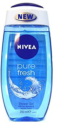 Nivea - Gel doccia da donna Pure Fresh, 6 flaconi da 250 ml ciascuno (etichetta in lingua italiana non garantita)