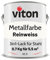 Viton Metallfarbe in Weiss - 0,7 Kg Metall-Schutzlack Seidenmatt - Dauerhafter Schutz & hohe Beständigkeit - 3in1 Grundierung & Deckfarbe - Metalllack direkt auf Rost - KE31 - RAL 9010 Reinweiss