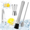 RUCUDIM Coctel Pestle de Acero Inoxidable con Cuchara de cóctel, Kit de barreno, Mojito Masher Ice Crusher Masher Cocktail Muddler Shaker with Measuring Cup Bar Accessories for Kitchen, Bar