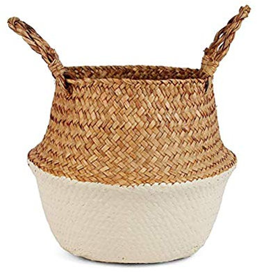 Paniers de rangement Paniers à linge en jonc de mer Paniers en osier à suspendre pour pot de fleurs de rangement Panier de pot de fleurs pour jouets (couleur : sable) mariage