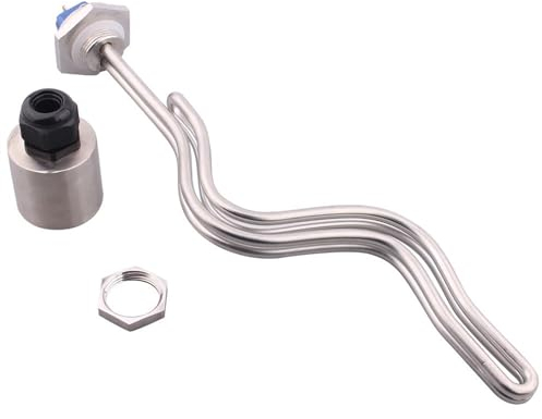 Élément Chauffant Thermoplongeur NPT 240, 1 Pouce, en Acier Inoxydable 304, élément Chauffant for équipement de Brassage, Filetage 32mm, 4500w, 5500w, 6500w (Color : with locknut, Size : 240V_6.5KW