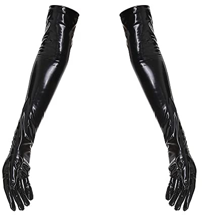 YUDATPG Women Long PU Leather Gloves Opera Party Evening