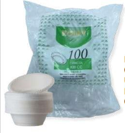 Genérico Plato Hondo Plastico 50cl - Envio 24 h - 100 uds Bowl, Cuenco, Plato Hondo o Bol de Plastico Reutilizable - Resistente y aptos para lavavajillas