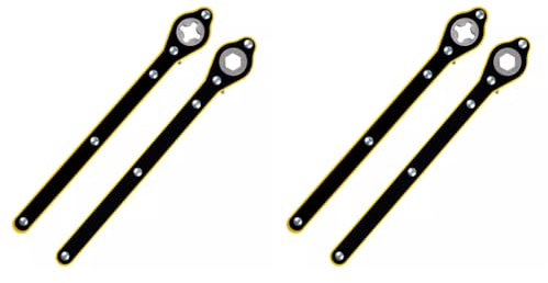 LYEAA 2 Pack Car Scissor Jack Ratchet Wrench Labor-Saving Tire Wheel Lug Wrench Handle for Small Car SUVs Vans