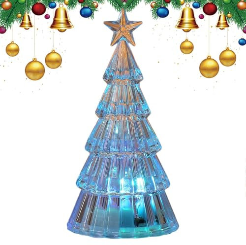 Árbol de Navidad luminoso, árbol de Navidad LED – Lámpara de noche luminosa para árbol de Navidad de mesita de noche | Luz nocturna ambiental para mesa, alféizar, dormitorio, sala de estar, mesita de