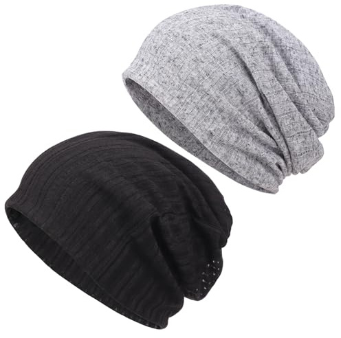 DRESHOW Slouchy Beanie Mössa för Kvinnor Lång Baggy Hip Hop Skidskalle Chemo Huvudbonad Solid Hipster Elastisk Sovande