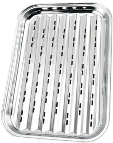 HOLIDYOYO Bandeja Inoxidable Para Barbacoa y Camping Plato De Servicio Para Alimentos Accesorios De Cocina Para Reuniones y Picnics