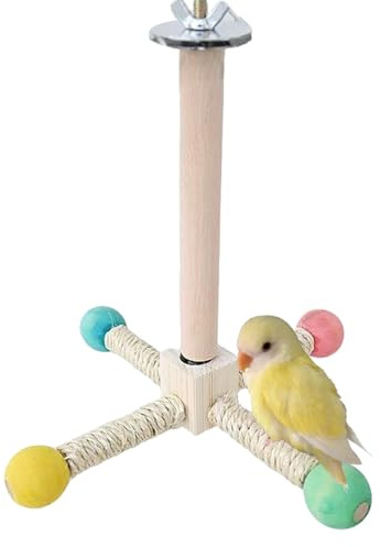 Onperpoe Vogelspielzeug 360° Drehbares Vogel Spielzeug Interaktiv Wellensittich Spielzeug Vogel Spielplatz für Wellensittiche Papagei Vogelspielplatz Hängende Spielständer für Vogelkäfige