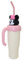 Cartoon Vaso Termico con Pajita y Asa Tapa, Termo Cafe Acero Inoxidable Doble Pared 800ml, 28oz Vaso Termo Cafe para Llevar, Bebidas Fría Helada para Gimnasio, Oficina, Viaje