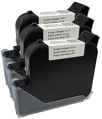 HDXAEW 1309S 25,4 Mm Online-Tintenpatrone for Handheld-Tintenstrahldrucker, Schnelltrocknende, Wasserfeste Schwarze Lösungsmitteltinte auf Allen Oberflächen(3PCS)