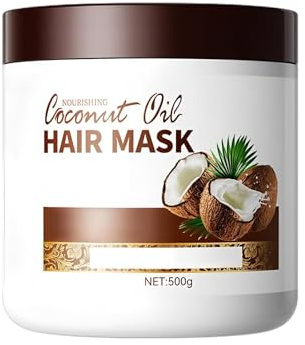 500g Kokosnuss-Haarmaske,Natürliche Kokosöl-Maske Haarkur Shampoo