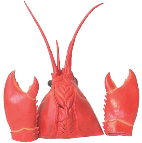 Nuiorfty Halloween Crab Costume Latex Lobster Costume includes Crab Hat and Claws Gloves Funny for Cosplay Party Kids Adults