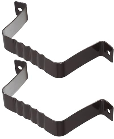 Ipetboom Lot de 2 Colliers de Fixation en Alliage D'aluminium pour Descente de Gouttière 80x100 Mm, Support Mural Robuste pour Tuyaux D'eau Extérieurs, Adaptateur Solide pour